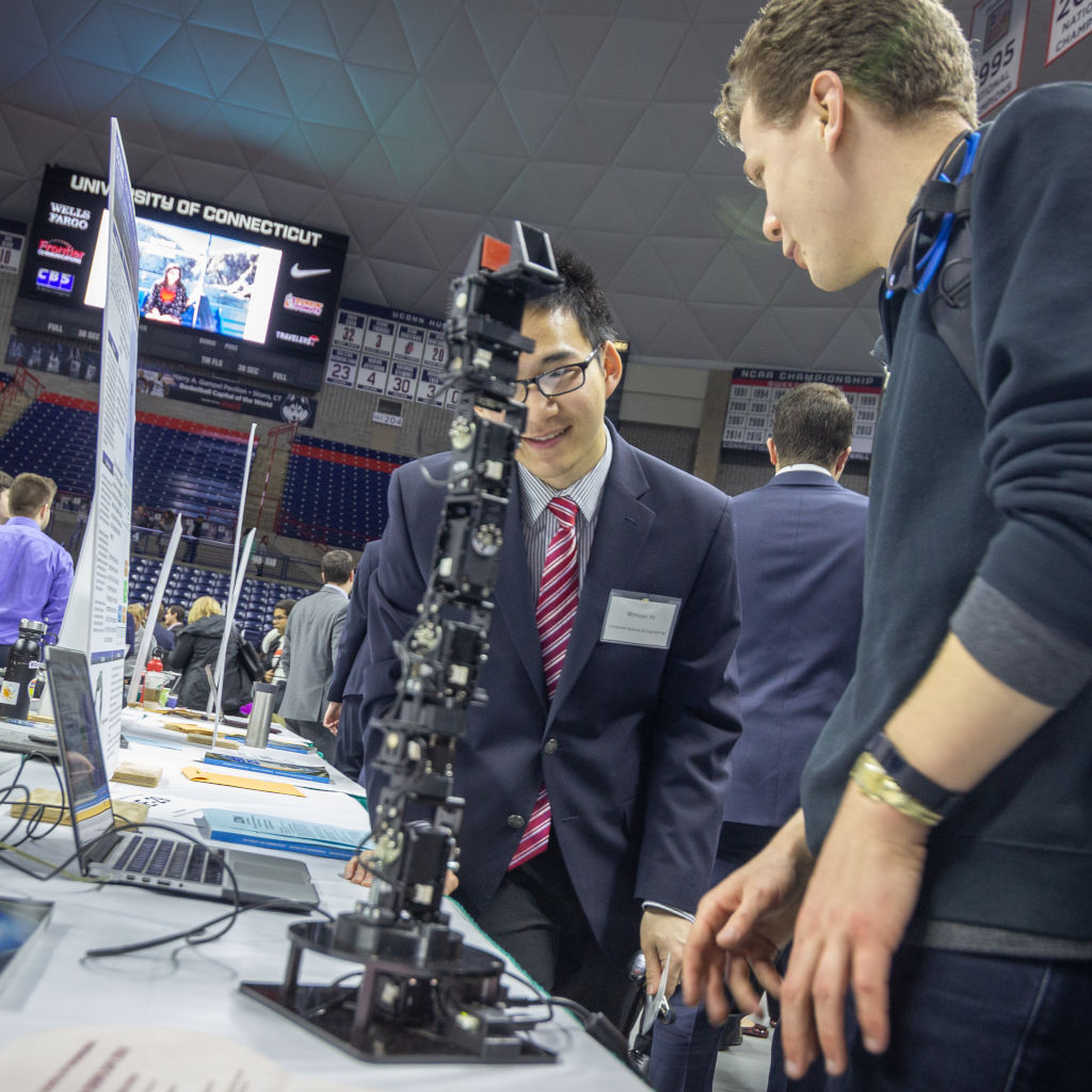 uconn two students at senior design