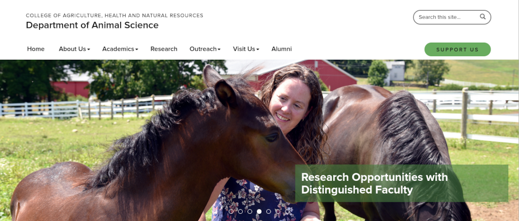 department of animal science website