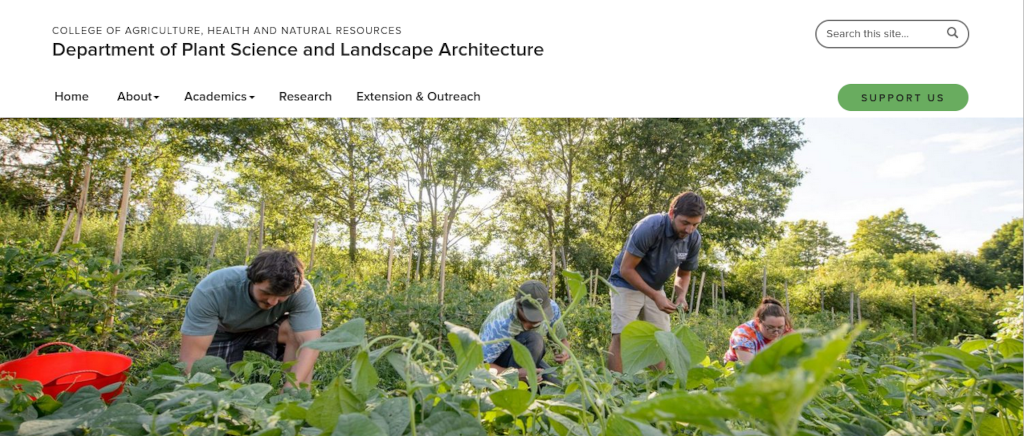 Department of Plant Science and Landscape Architecture website